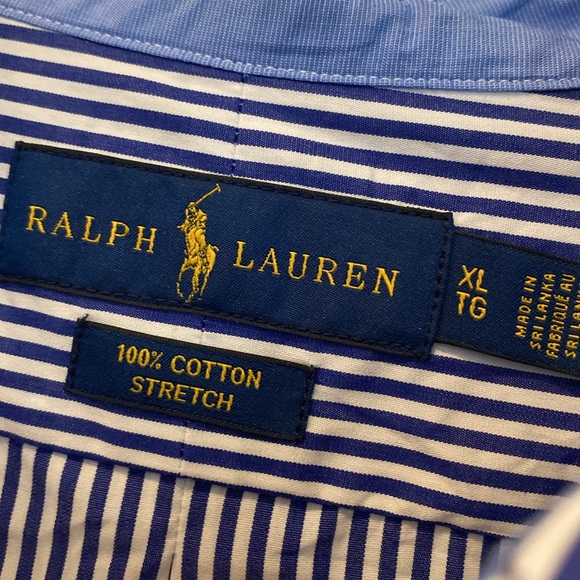 Ralph Lauren Blue Label, long sleeve button down shirt with red pony XL - Picture 5 of 10